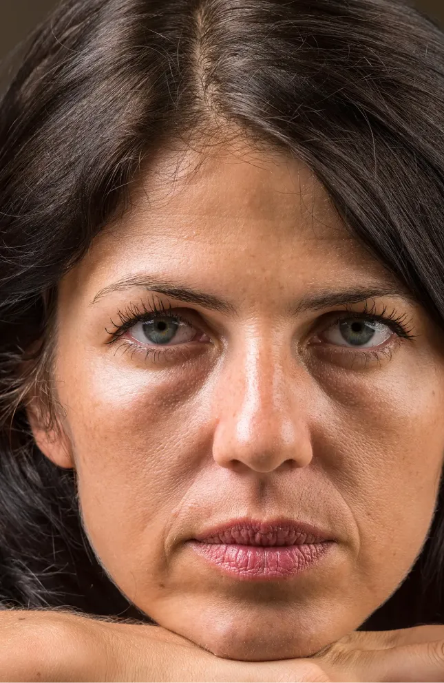 Woman with dark hair