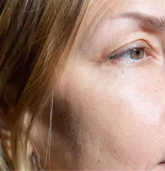 Close up of woman's face