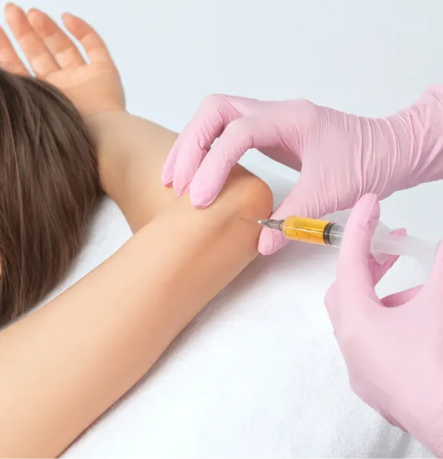 Injection in elbow