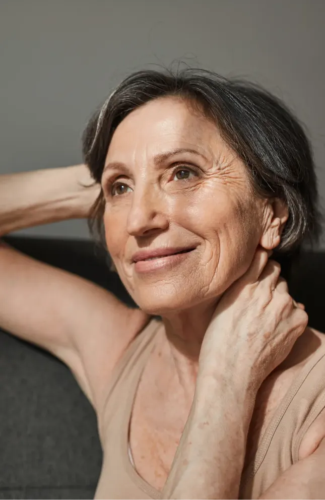 Woman with wrinkles