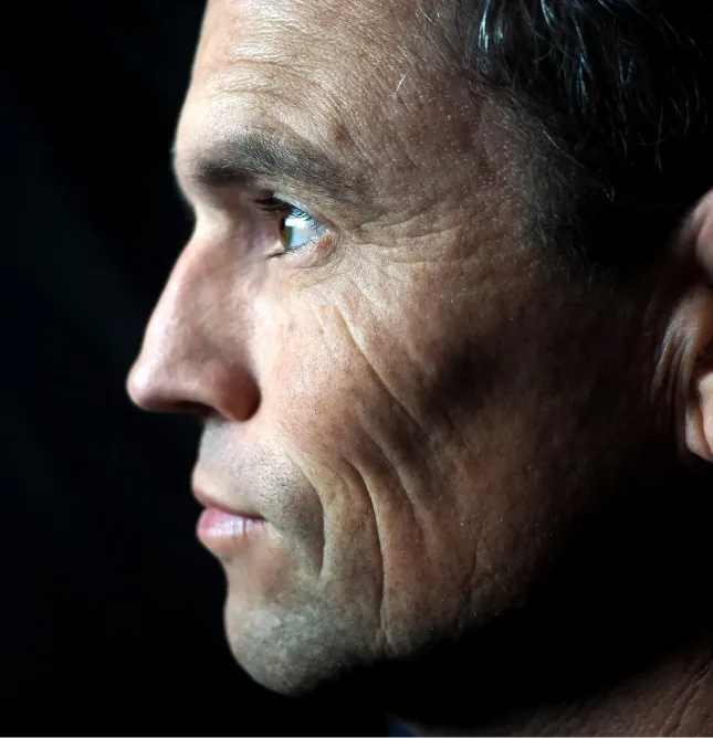 Man with wrinkles